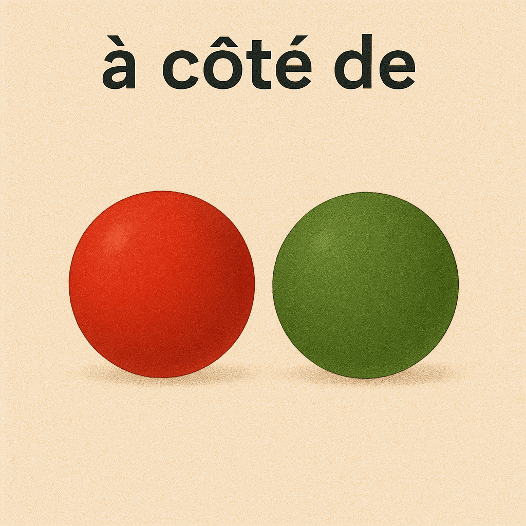 à côté de — 在…旁边