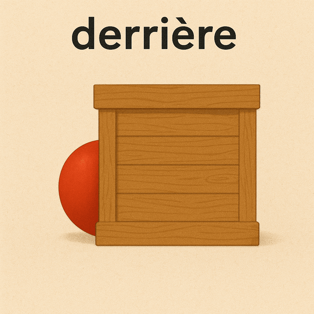 derrière — 在…后面