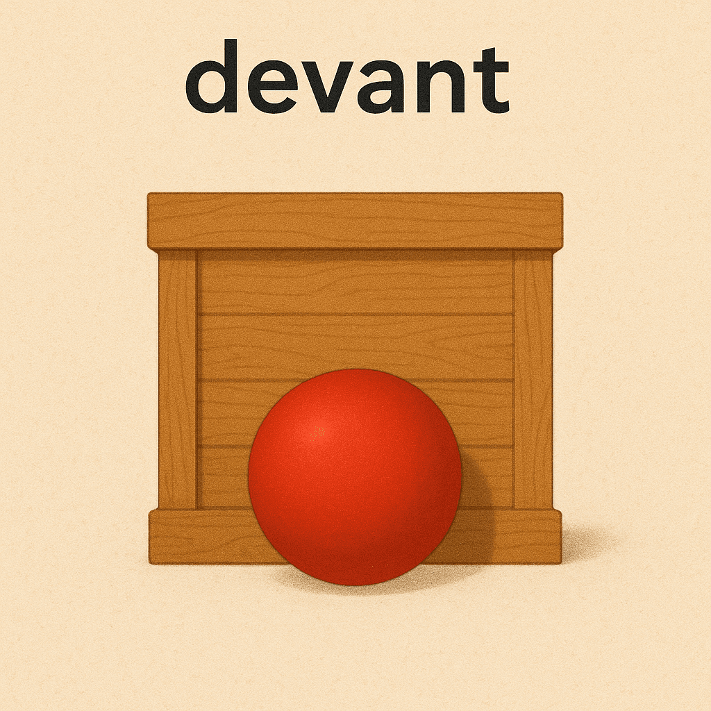 devant — 在…前面