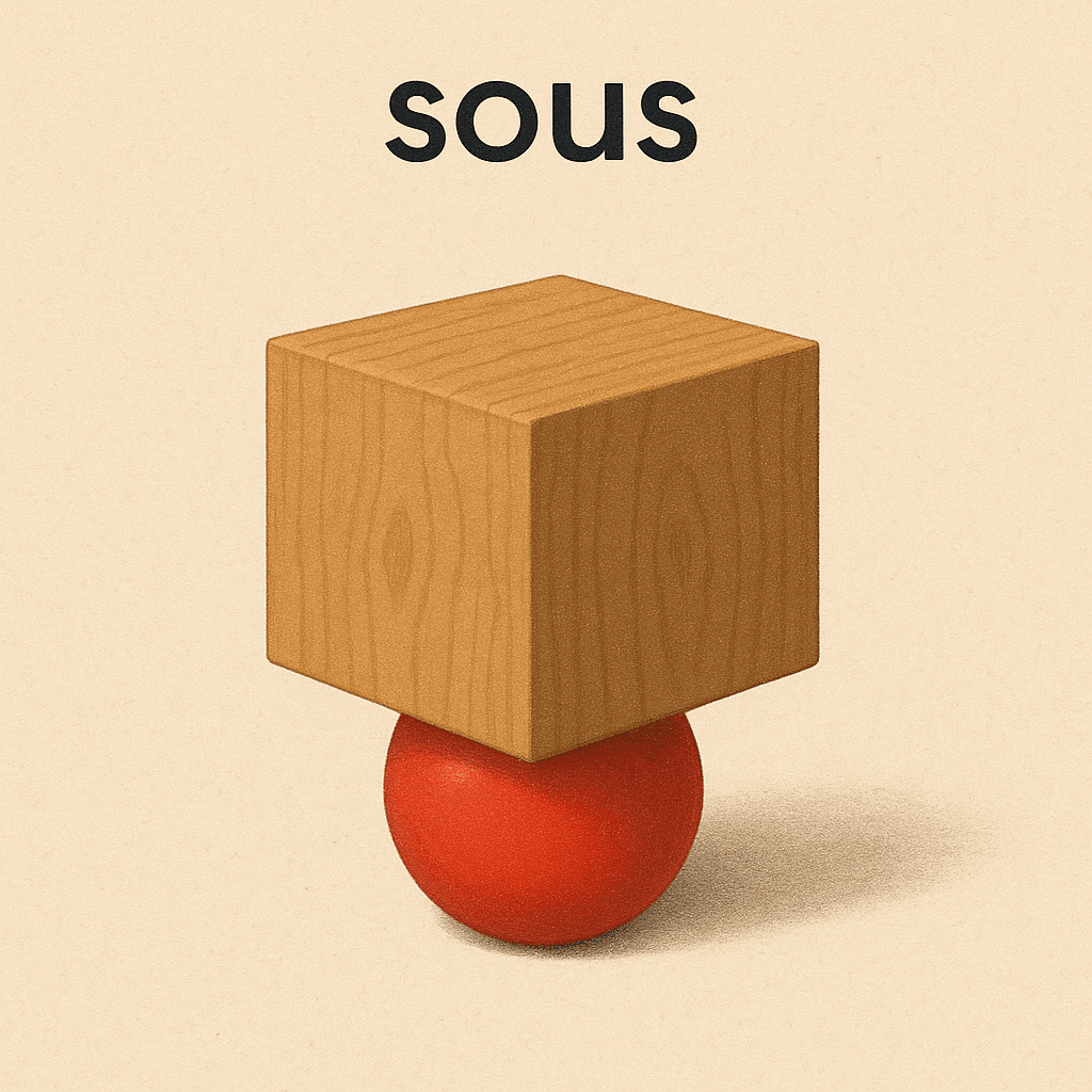 sous — 在…下面